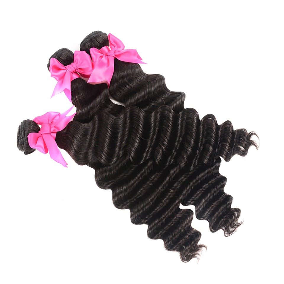 Wholesale 5/6/10/12 Bundles Brazilian Loose Deep Wave 10A Grade Human - GlamAura