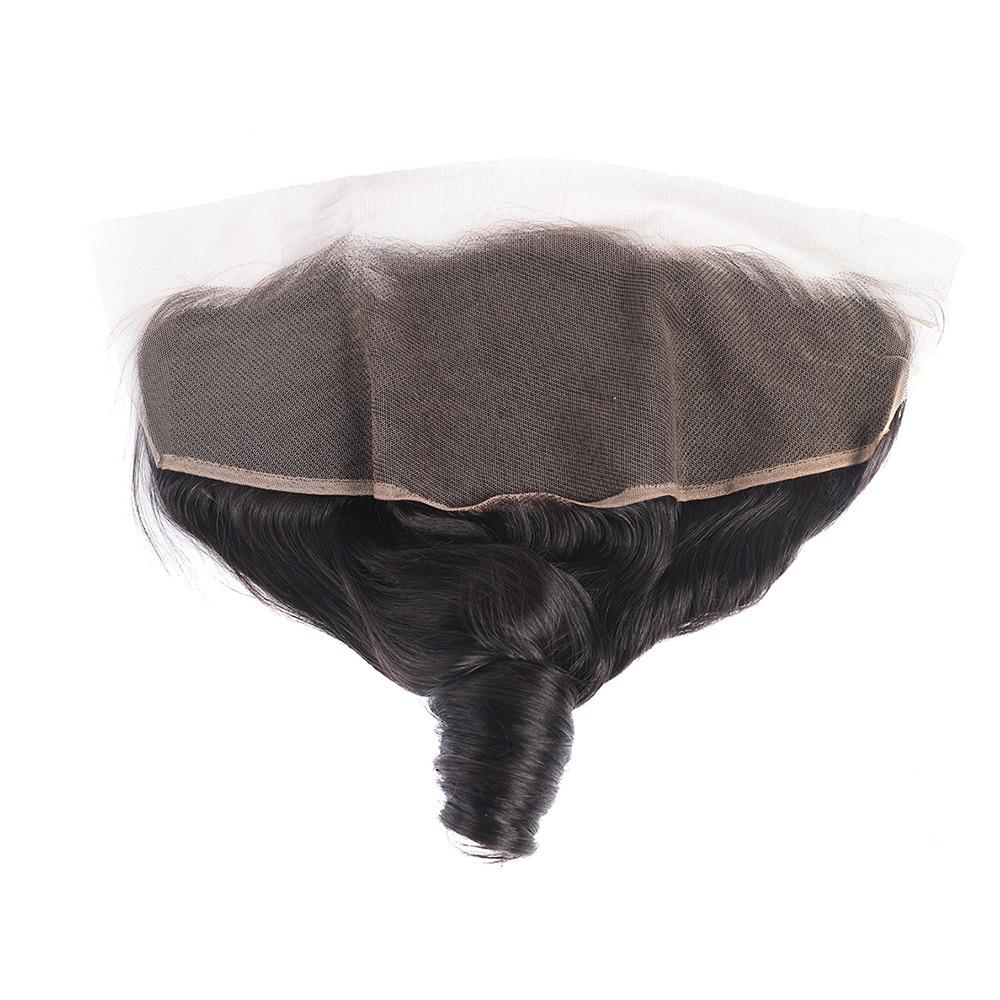 10A Grade 3/4 Straight Bouncy Curl Fumi Human Hair bundles with 4x4 Cl - GlamAura