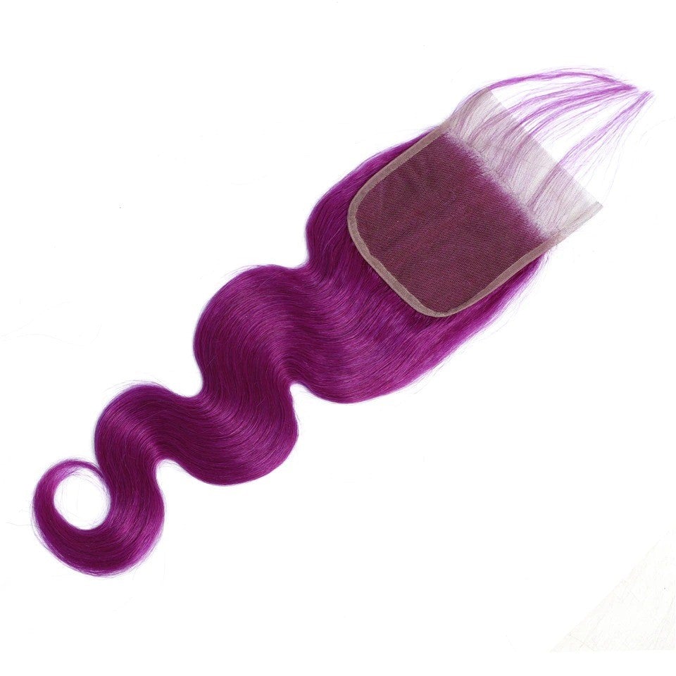 Body Wave 10A Grade Purples #1B/ purple 3/4 BUNDLES with CLOSURES & FR - GlamAura