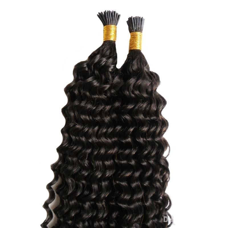 Jerry Curl Human Hair i Tip Microlinks Bulk Braiding Human Hair Bundle - GlamAura