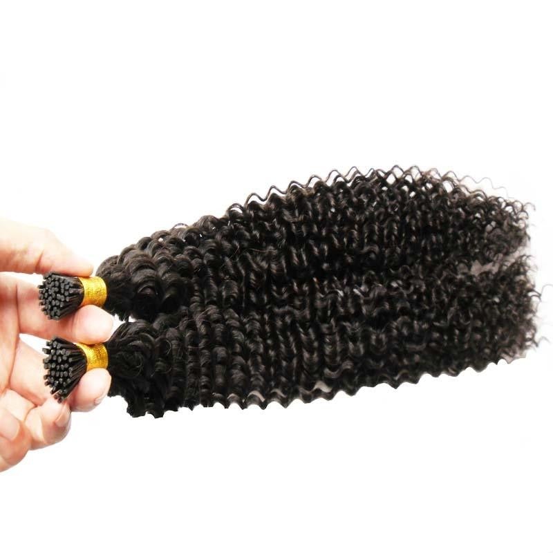 Jerry Curl Human Hair i Tip Microlinks Bulk Braiding Human Hair Bundle - GlamAura