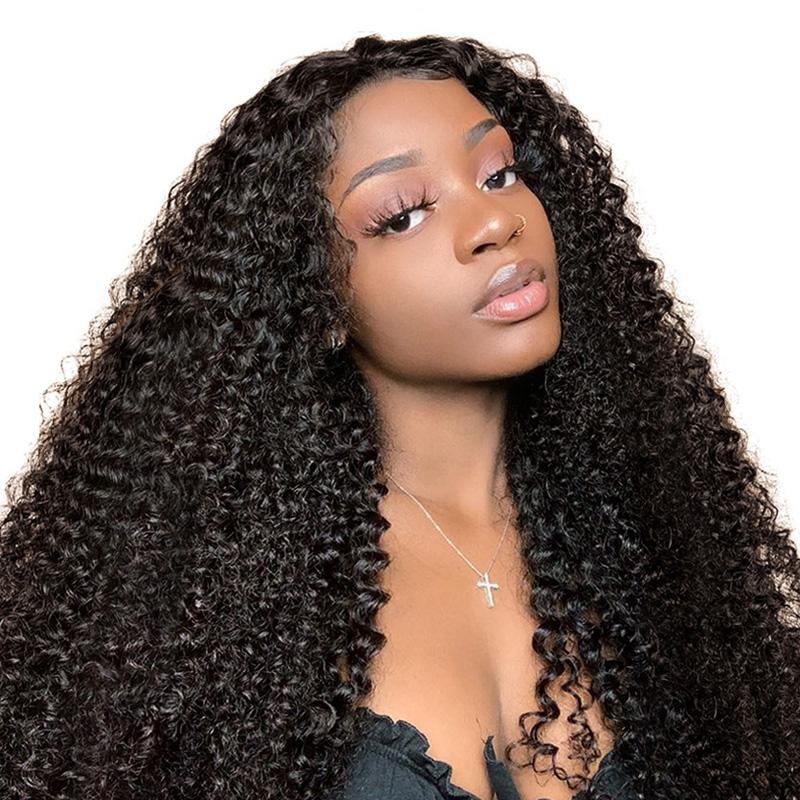 Beumax 13x6 Kinky Curly Lace Frontal Human Hair Wigs - GlamAura