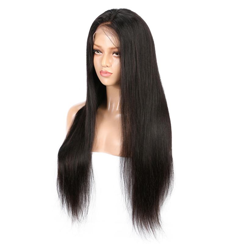 Straight Hair 13x6 Transparent Lace Frontal Brazilian Human Hair Wigs - GlamAura