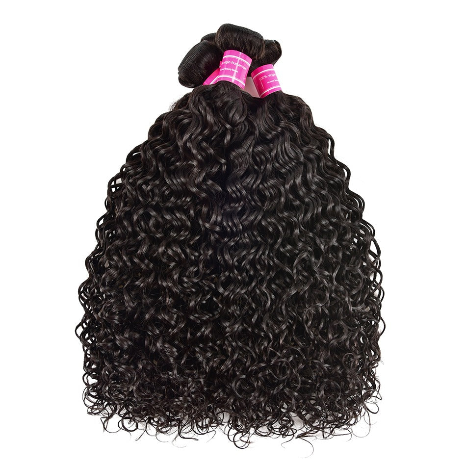 Wholesale 5/6/10/12 Bundles Brazilian Water Wave 10A Grade Human Hair - GlamAura