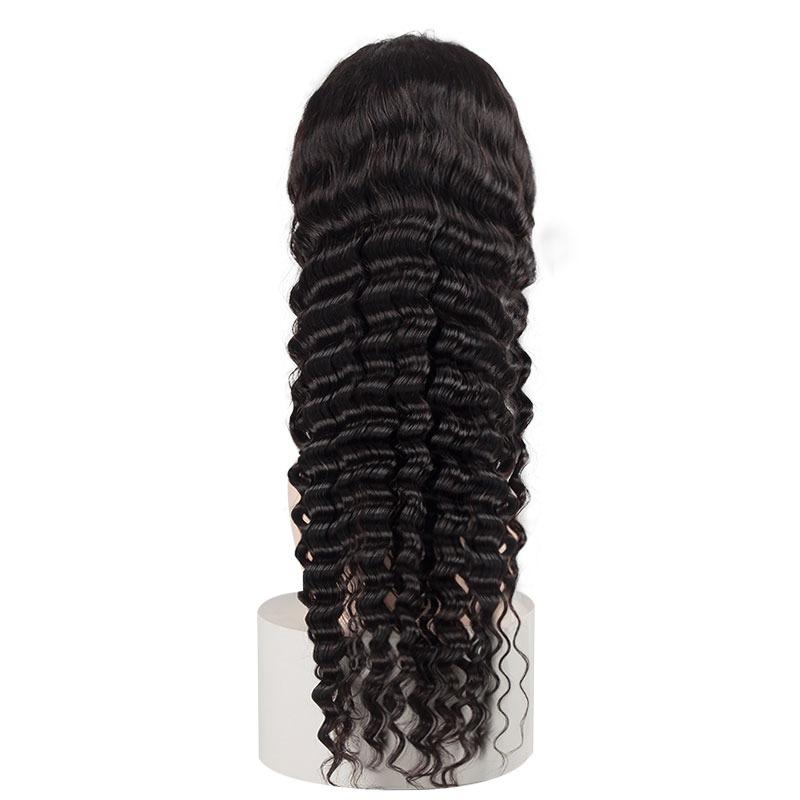 Loose Deep Wave 13x6 Transparent Lace Frontal Brazilian Human Hair Wig - GlamAura