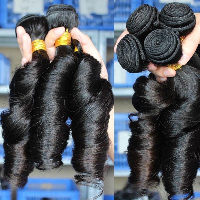 10A Grade 3/4 Romance Curl Fumi Human Hair bundles with 4x4 Closures & - GlamAura