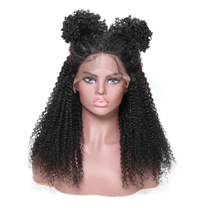 13x4 HD Transparent Lace Frontal Afro Kinky Curly Human Hair Wigs 200% - GlamAura