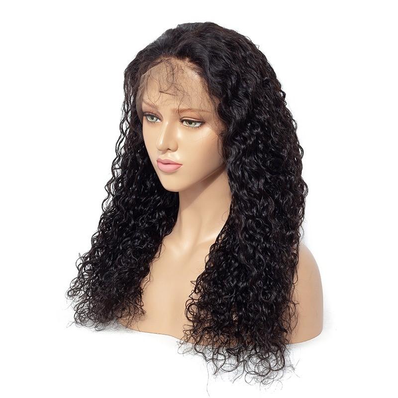 13x4 HD Transparent Lace Frontal Water Wave Human Hair Wigs 200% Densi - GlamAura