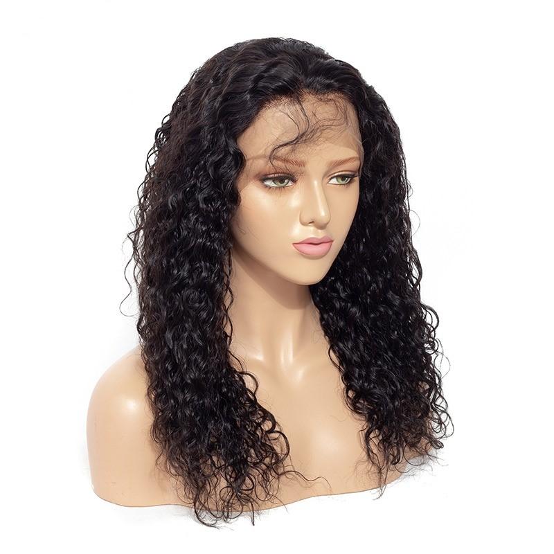13x4 HD Transparent Lace Frontal Water Wave Human Hair Wigs 200% Densi - GlamAura