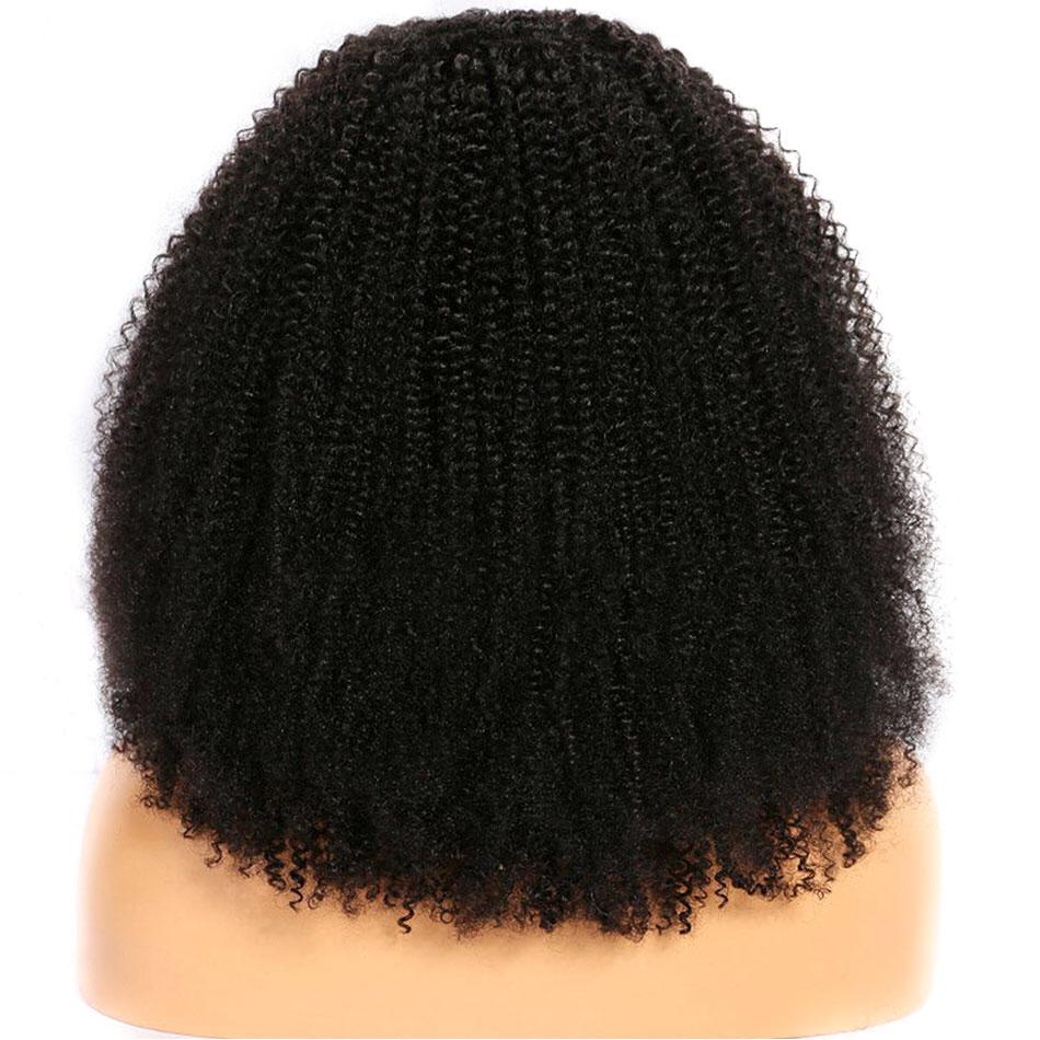 BeuMax Brazilian 13x4 Afro Kinky Curly Lace Front Human Hair Wigs - GlamAura
