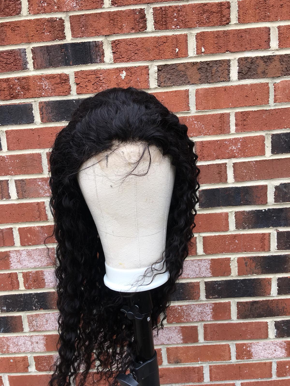 180% Density Full 4x4 Transparent Lace Front Jerry Curl Human Hair Wig - GlamAura