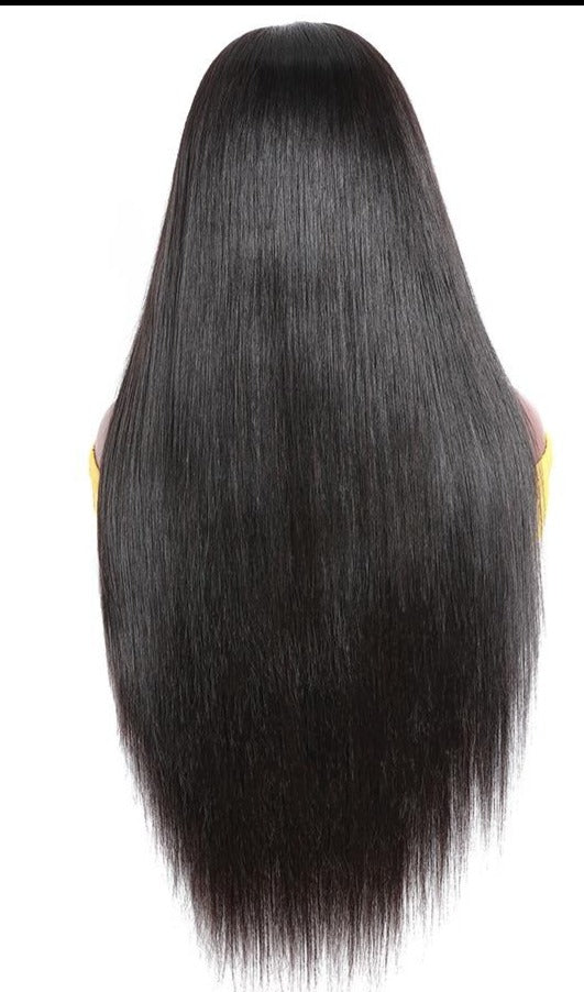 U Part Wig Straight Hair Human Hair Wigs For Black Women Brazilian - GlamAura