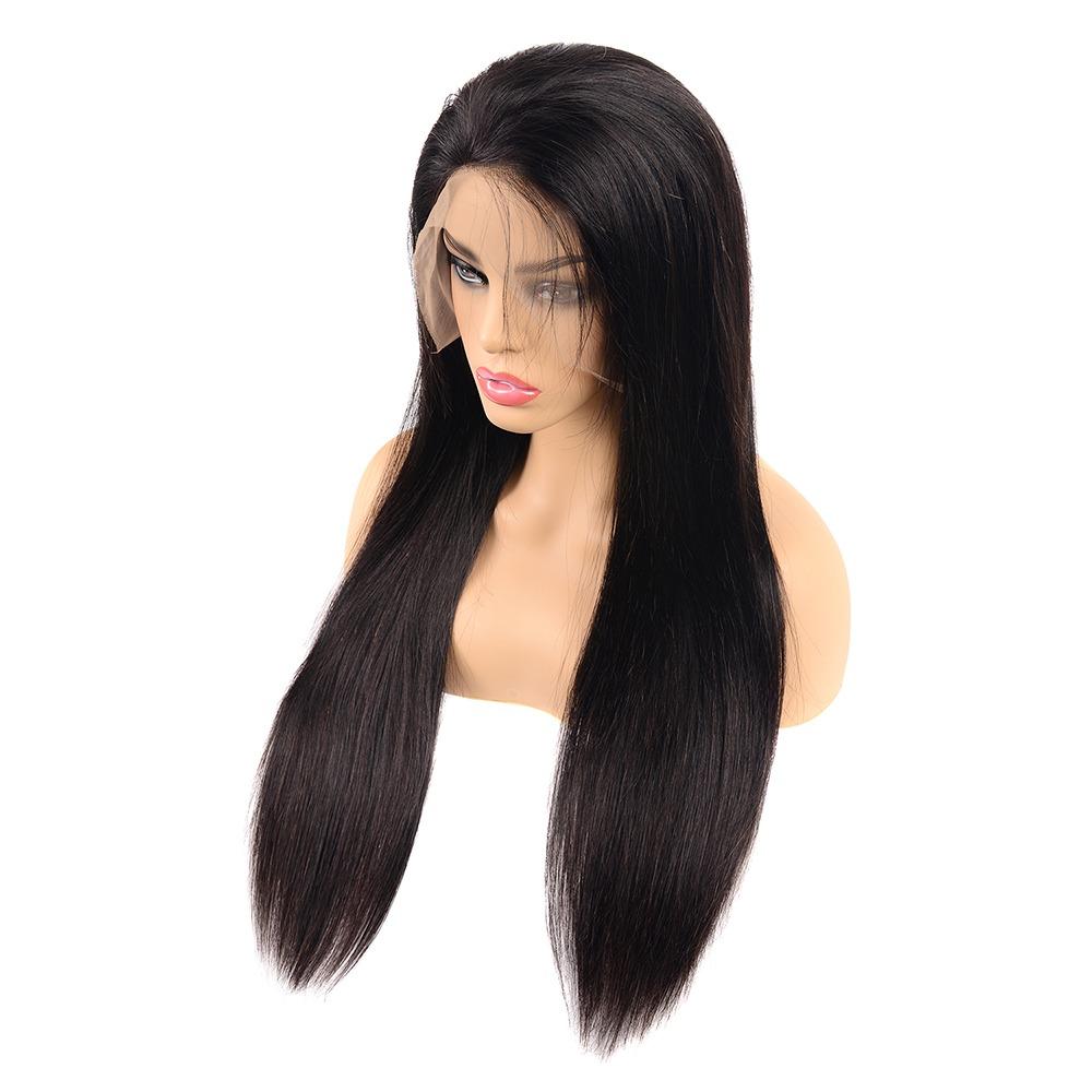 13x4 HD Transparent Lace Frontal Straight Human Hair Wigs 200% Density - GlamAura