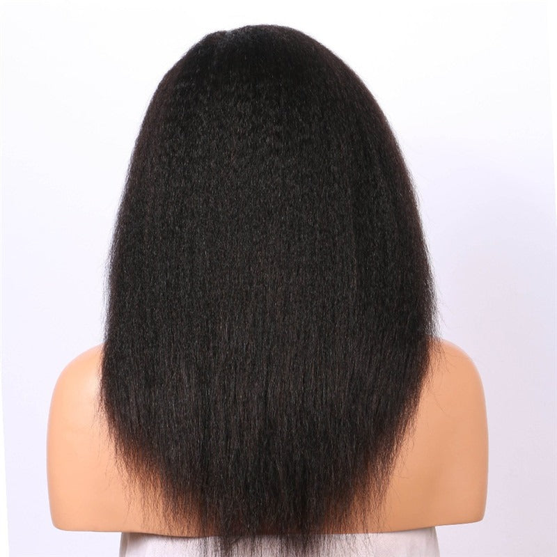 U Part Wig Kinky Straight Human Hair Wigs For Black Women Brazilian Re - GlamAura