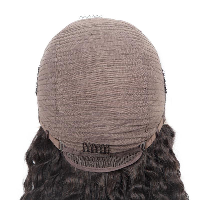 13x4 HD Transparent Lace Front Loose Curly Human Hair Wigs 200% Densit - GlamAura