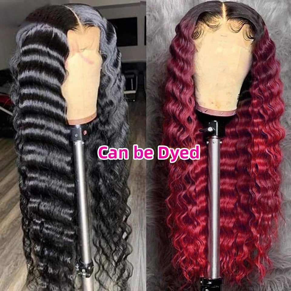 U Part Wig Loose Deep Human Hair Wigs For Black Women Brazilian Remy H - GlamAura