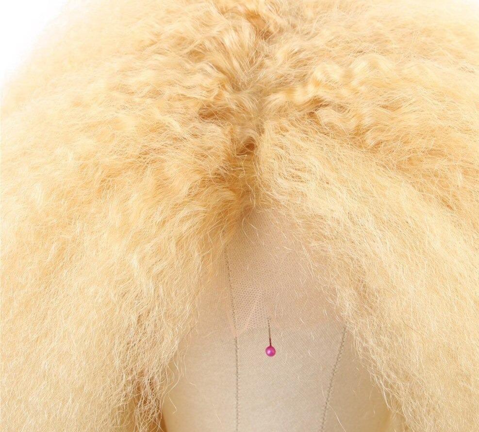 200% Density Kinky Straight 613 Blonde 13x4 Lace 13x6 Frontal Wigs - GlamAura
