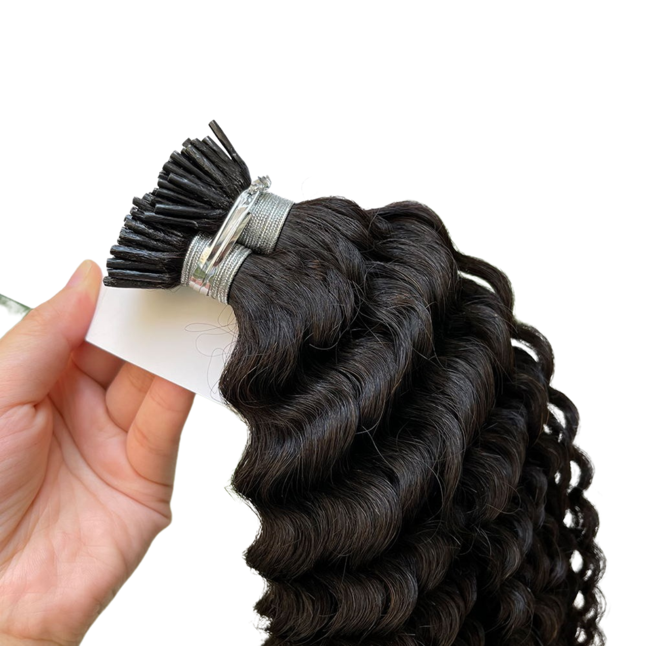 Loose Deep Wave Human Hair i Tip Microlinks Bulk Braiding Human Hair B - GlamAura