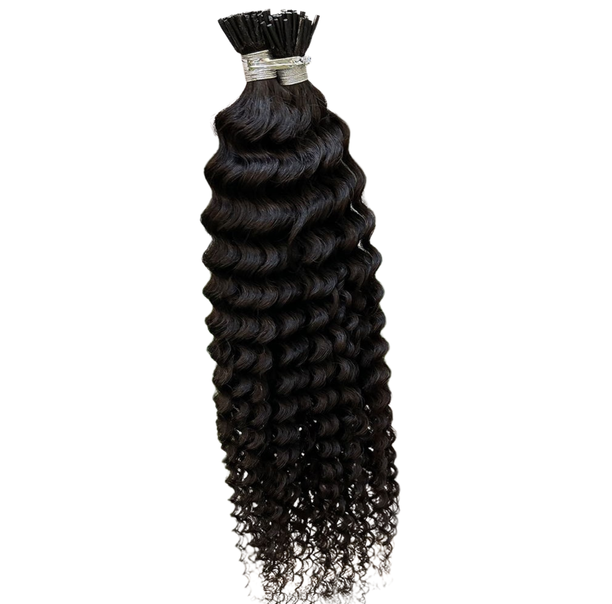 Loose Deep Wave Human Hair i Tip Microlinks Bulk Braiding Human Hair B - GlamAura
