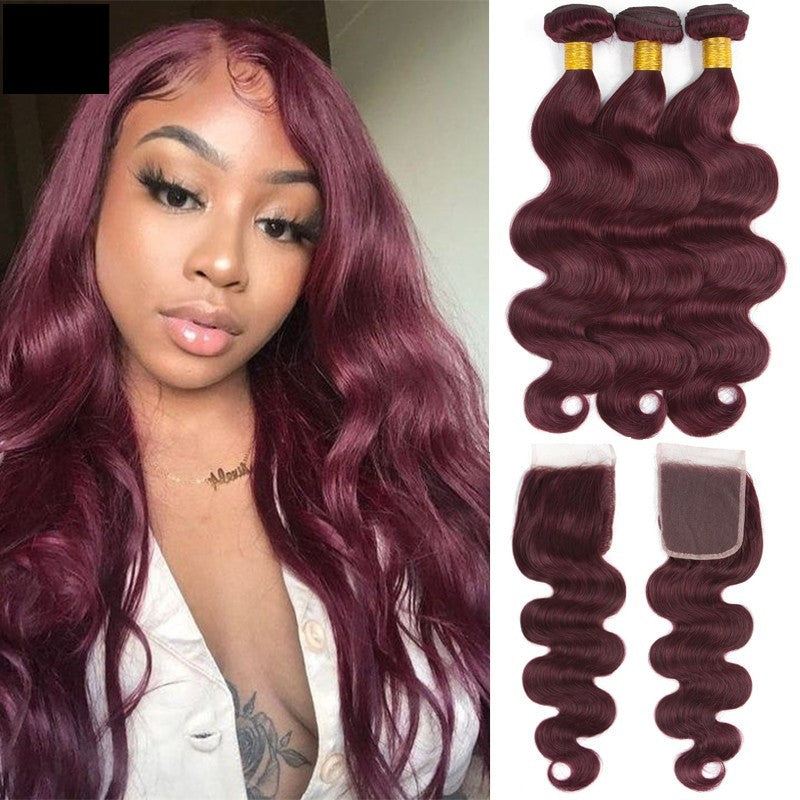 10A Grade #99J Body Wave #1B/99j BUNDLES with 4x4 CLOSURES & 13x4 FRO - GlamAura