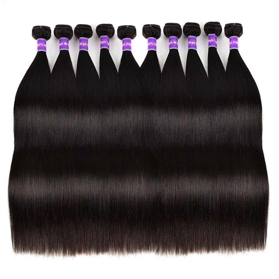 Wholesale 5/6/10/12 Bundles Brazilian Straight Hair 10A Grade Human Ha - GlamAura