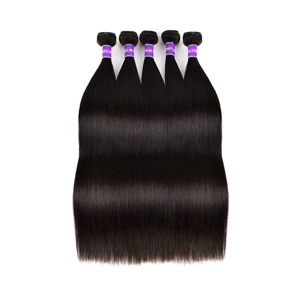 Wholesale 5/6/10/12 Bundles Brazilian Straight Hair 10A Grade Human Ha - GlamAura