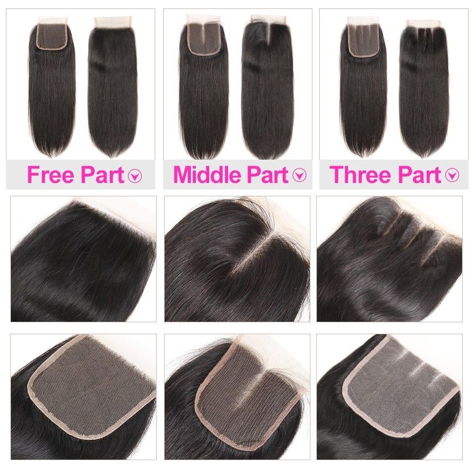 10A Grade Straight 4x4 Brazilian 5x5 Lace 6x6 Closure Remy Human Hair - GlamAura