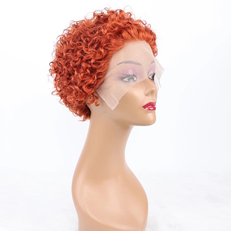 Ombre Short Bob Pixie Cut 13x4x1 T Lace Front Straight Human Hair Wigs - GlamAura