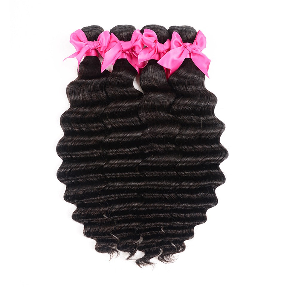 Wholesale 5/6/10/12 Bundles Brazilian Loose Deep Wave 10A Grade Human - GlamAura