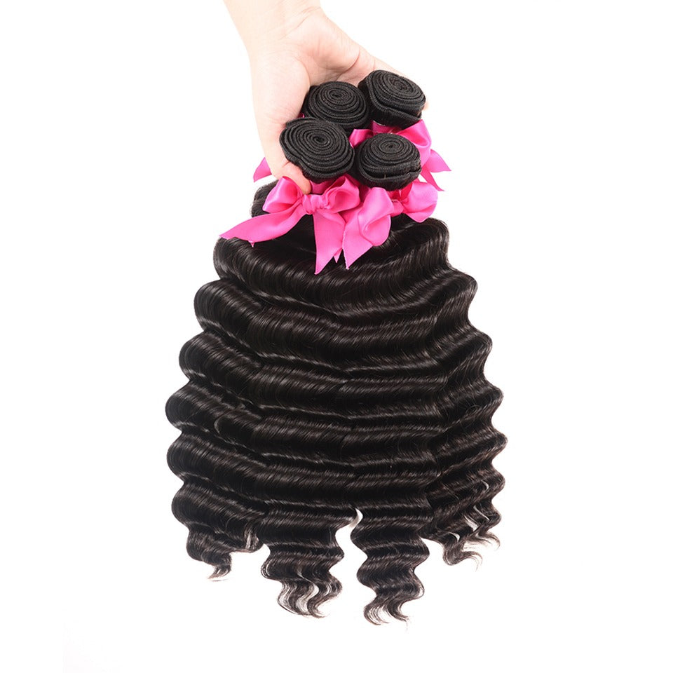Wholesale 5/6/10/12 Bundles Brazilian Loose Deep Wave 10A Grade Human - GlamAura