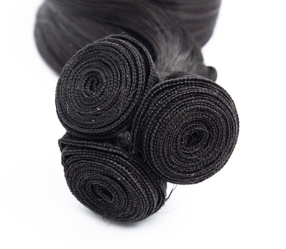 10A Grade Brazilian 3/4 Spiral Curl Human Hair bundles with 4x4 Closur - GlamAura