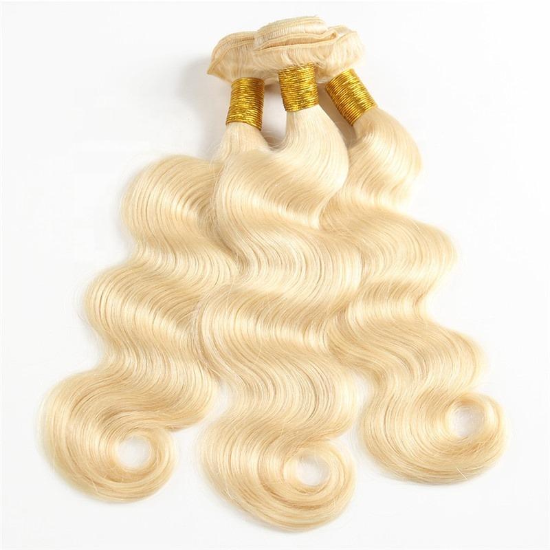 Blonde Body Wave #1B/613 BUNDLES with CLOSURES & FRONTALS - GlamAura