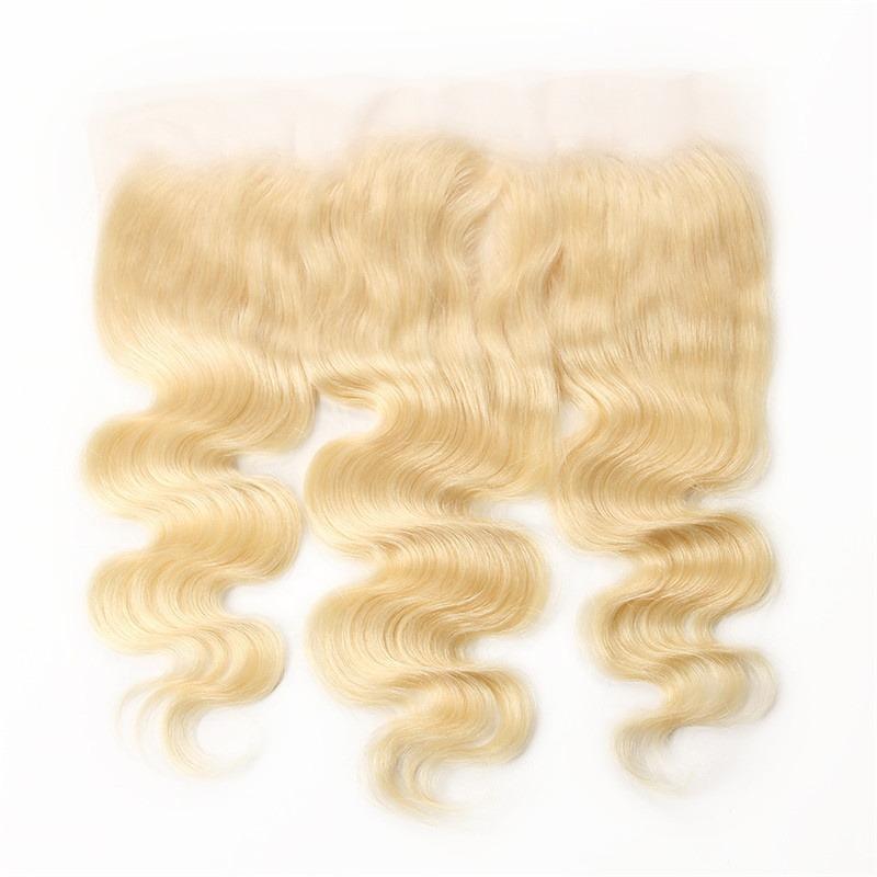 Blonde Body Wave #1B/613 BUNDLES with CLOSURES & FRONTALS - GlamAura