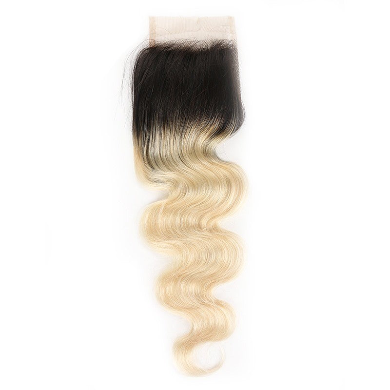 Blonde Body Wave #1B/613 BUNDLES with CLOSURES & FRONTALS - GlamAura