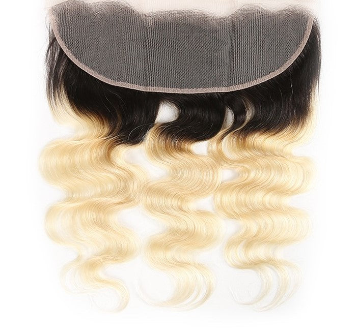 Blonde Body Wave #1B/613 BUNDLES with CLOSURES & FRONTALS - GlamAura