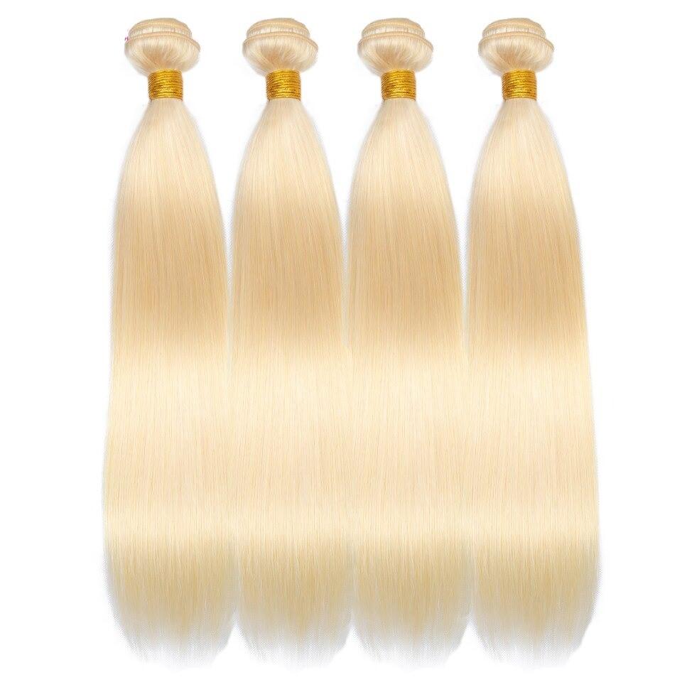 Brazilian Blonde 10A Grade #1B/613 Straight BUNDLES with CLOSURES & FR - GlamAura