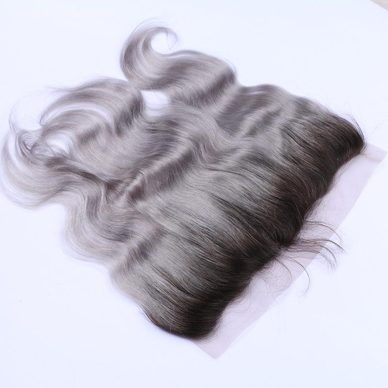 Gray 10A Grade Silver #1B/ Silver  3/4 Body Wave BUNDLES with CLOSURES - GlamAura