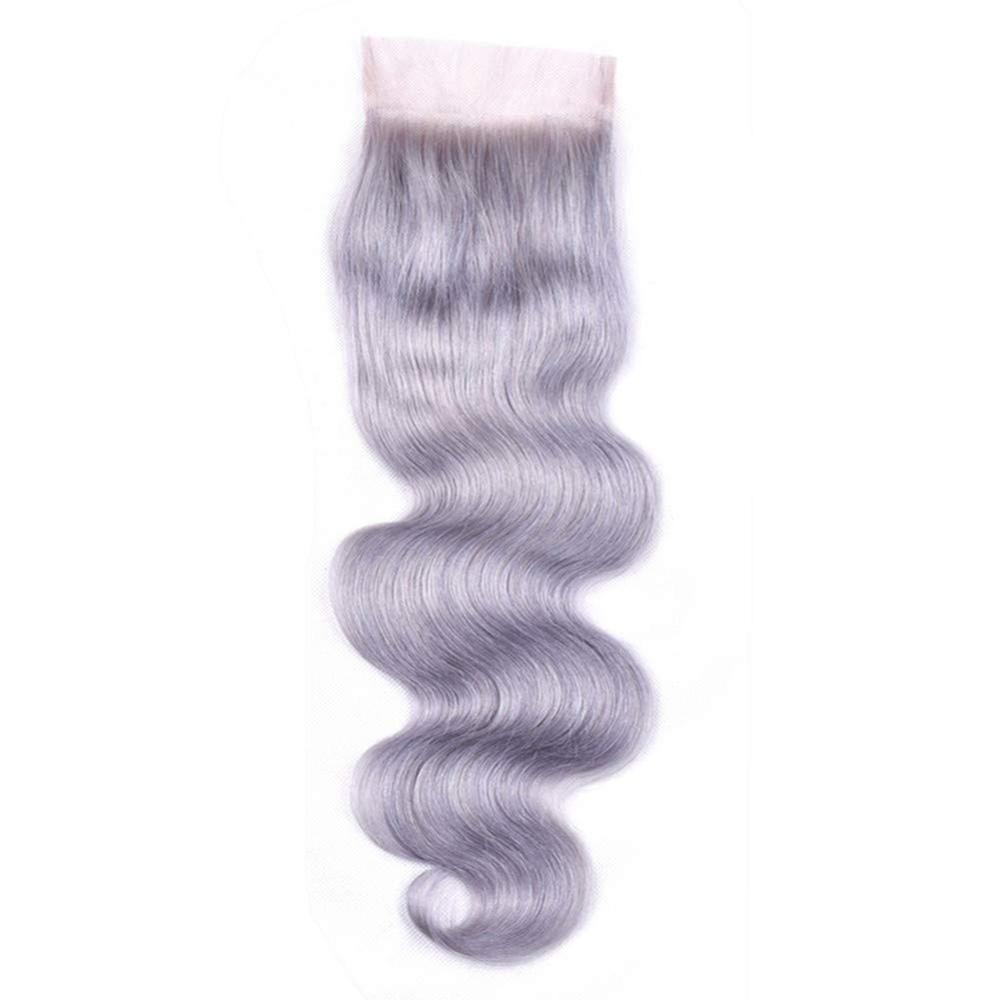 Gray 10A Grade Silver #1B/ Silver  3/4 Body Wave BUNDLES with CLOSURES - GlamAura