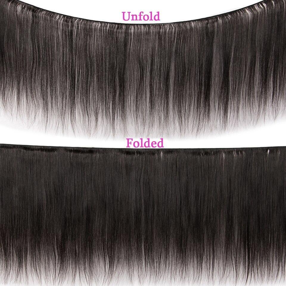 10A Grade 3/4 Straight Curve Fumi Human Hair bundles with 4x4 Closures - GlamAura