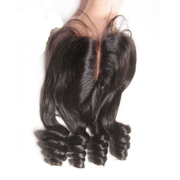 10A Grade Brazilian 3/4 Funmi Hair Human Hair bundles with 4x4 Closure - GlamAura