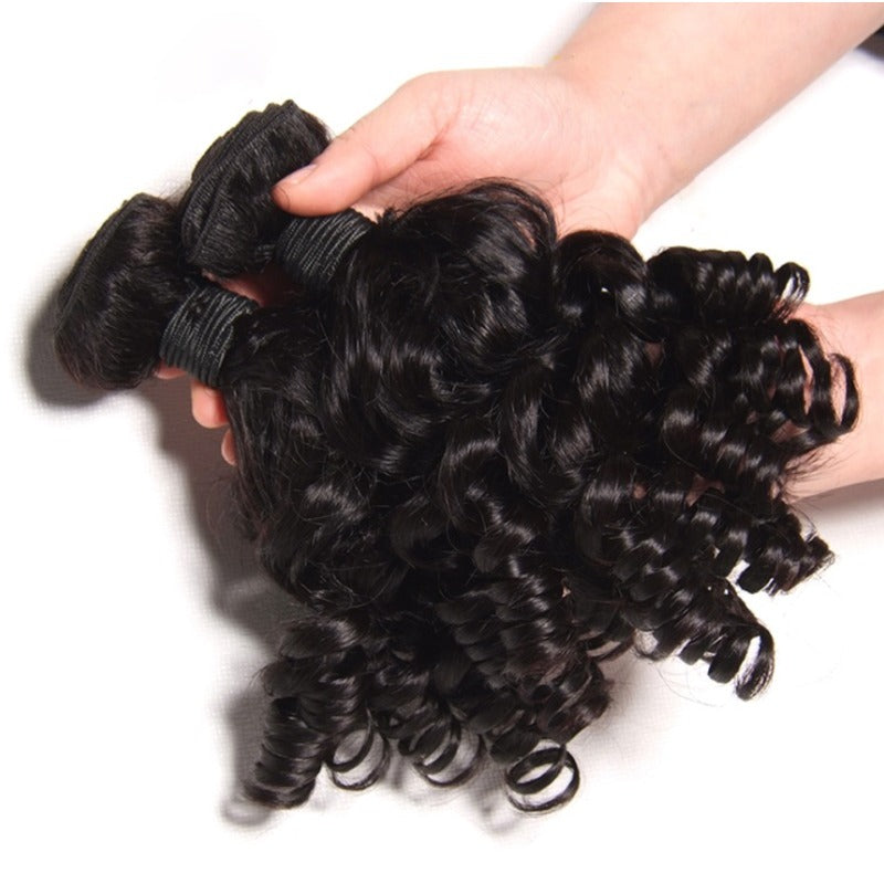 10A Grade Brazilian 3/4 Funmi Hair Human Hair bundles with 4x4 Closure - GlamAura
