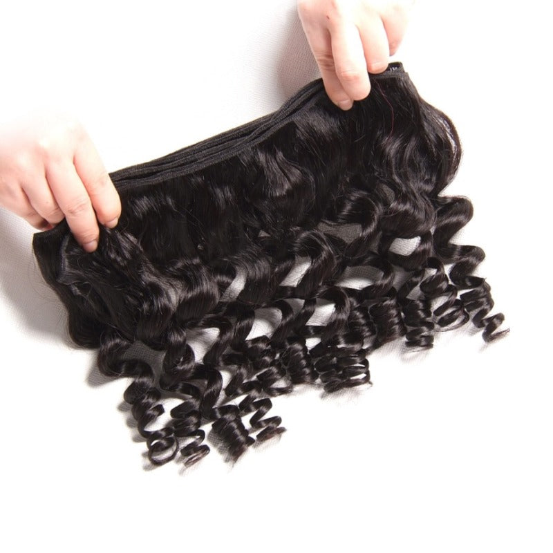 10A Grade Brazilian 3/4 Funmi Hair Human Hair bundles with 4x4 Closure - GlamAura