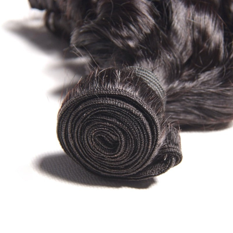 10A Grade Brazilian 3/4 Funmi Hair Human Hair bundles with 4x4 Closure - GlamAura