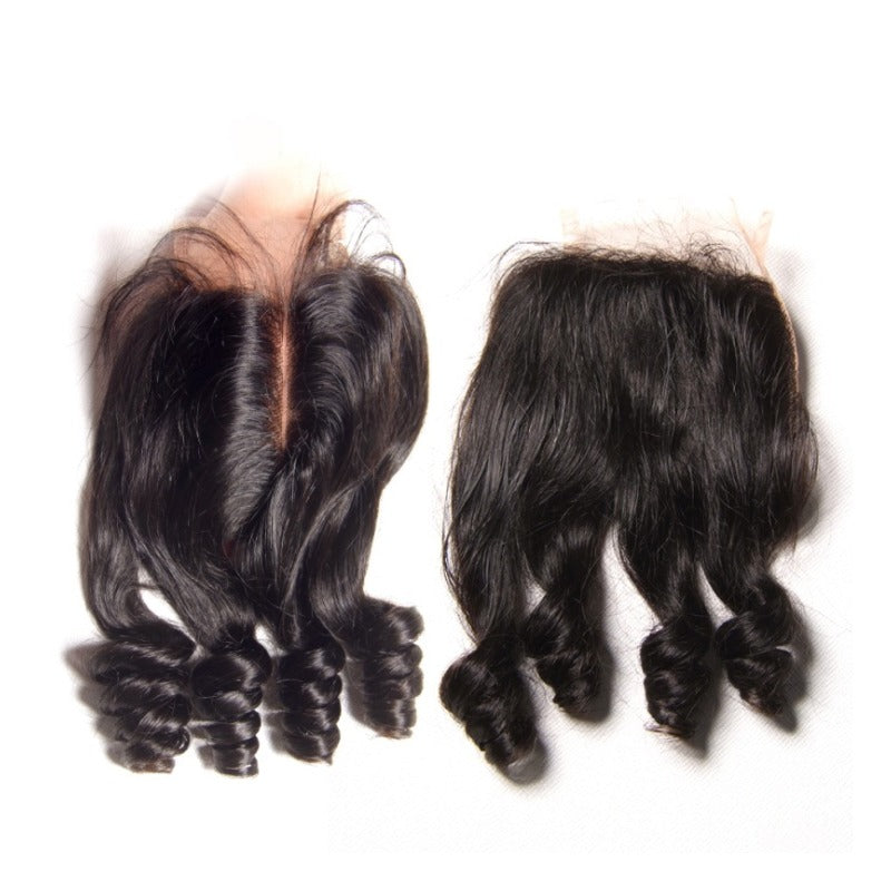 10A Grade Brazilian 3/4 Funmi Hair Human Hair bundles with 4x4 Closure - GlamAura
