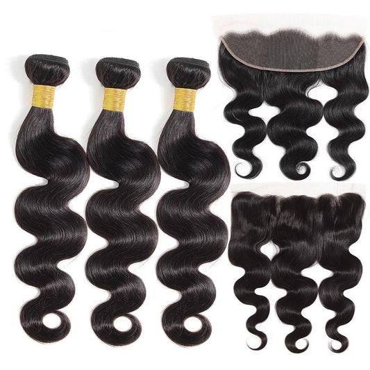 BeuMax 10A Grade 3/4 Body Wave bundles with 13x4 Frontal - GlamAura