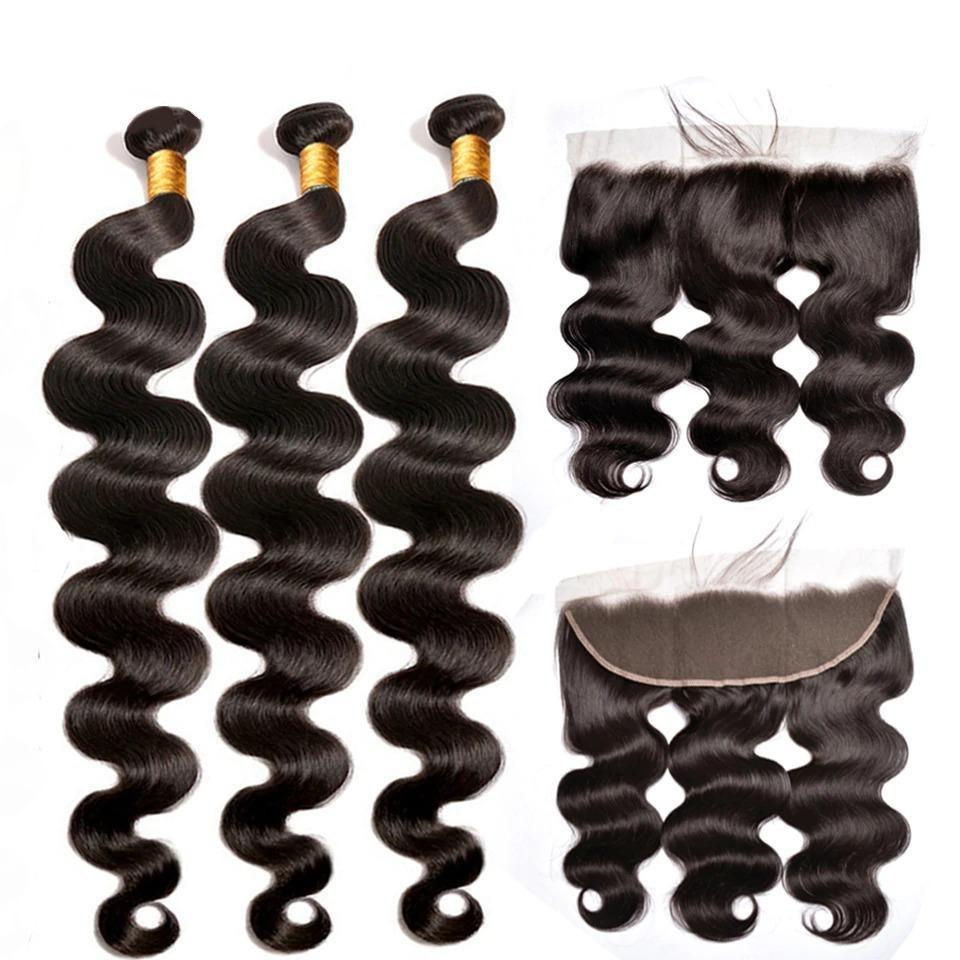 BeuMax 10A Grade 3/4 Body Wave bundles with 13x4 Frontal - GlamAura