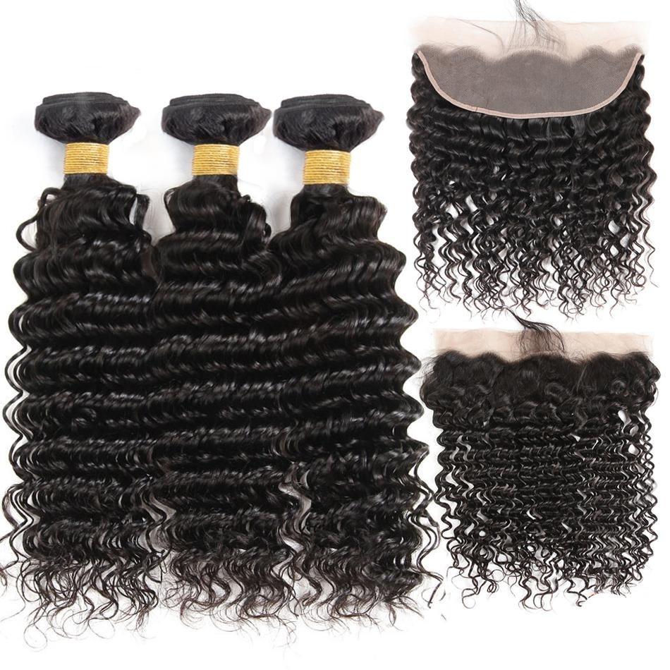 BeuMax 10A Grade 3/4 Deep Wave bundles with 13x4 Frontal - GlamAura