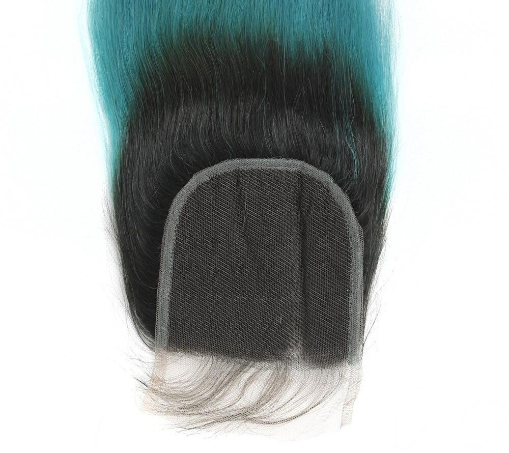 10A Grade Light Blue Straight BUNDLES with CLOSURES & FRONTALS #1B/lig - GlamAura