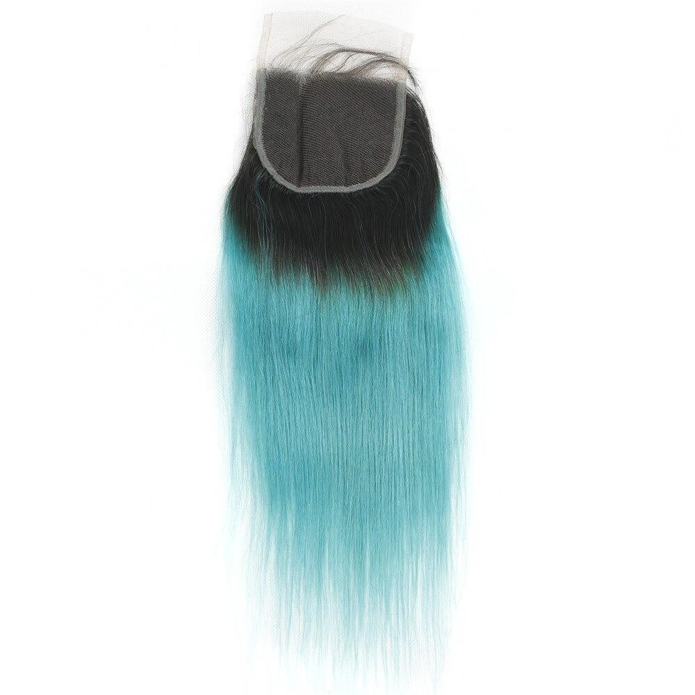 10A Grade Light Blue Straight BUNDLES with CLOSURES & FRONTALS #1B/lig - GlamAura