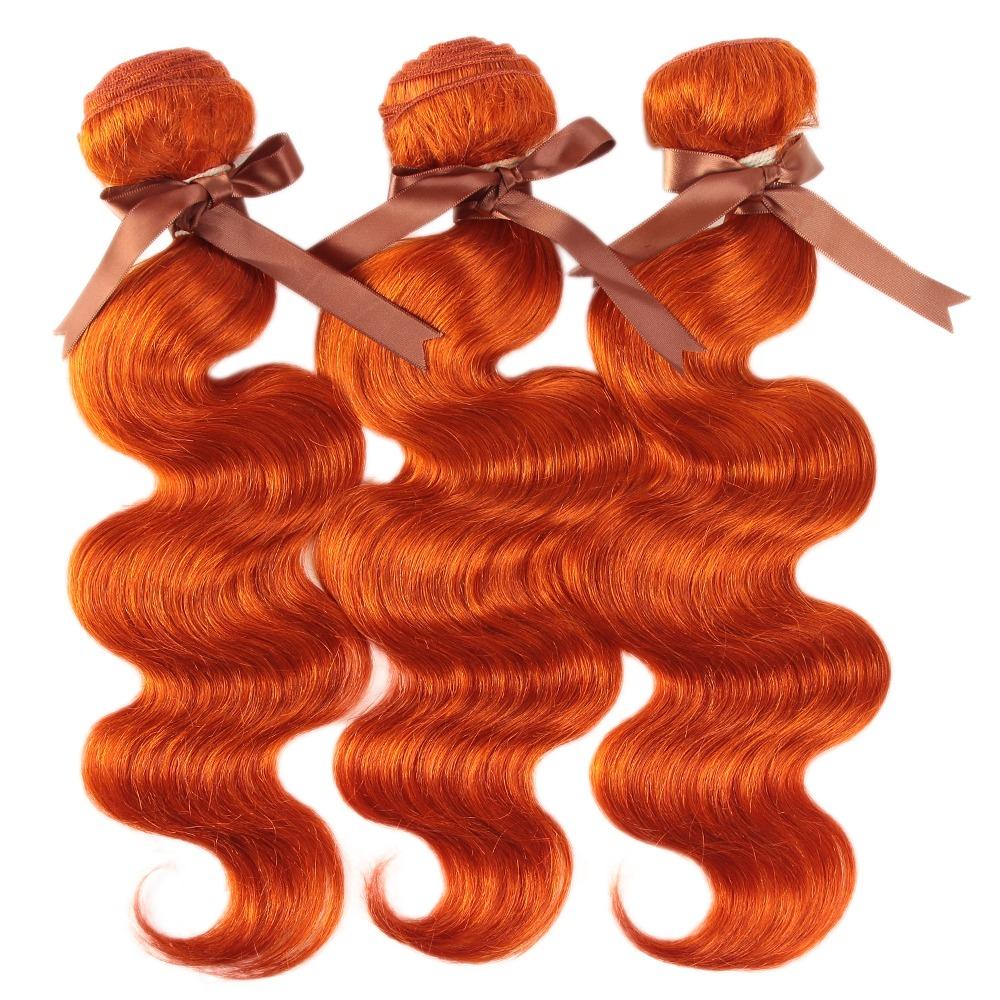 10A Grade Orange #1B/350 Body Wave BUNDLES with CLOSURES & FRONTALS - GlamAura